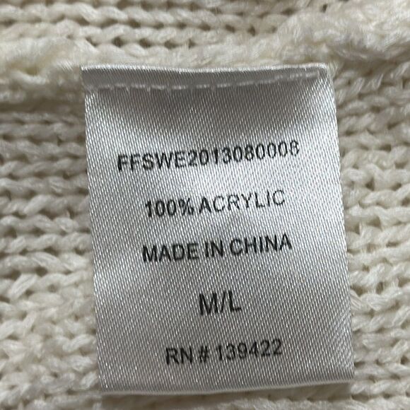 Tobi Cream Sweater with Elbow Detail - Picture 9 of 12